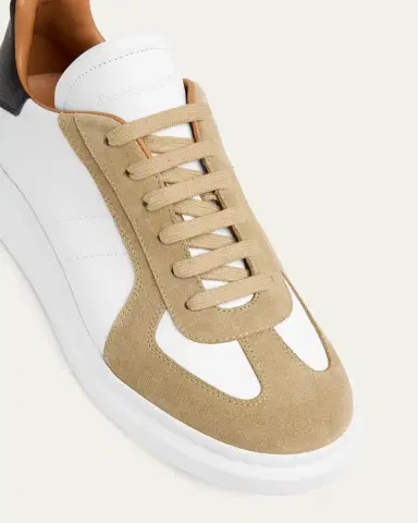 Alexander McQueen Men's Retro Suede & Leather Oversized Sneakers | Thumbnail 5 Alexander McQueen Men's Retro Suede & Leather Oversized Sneakers | Thumbnail 5