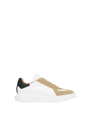 Alexander McQueen Men's Retro Suede & Leather Oversized Sneakers | Thumbnail 1 Alexander McQueen Men's Retro Suede & Leather Oversized Sneakers | Thumbnail 1