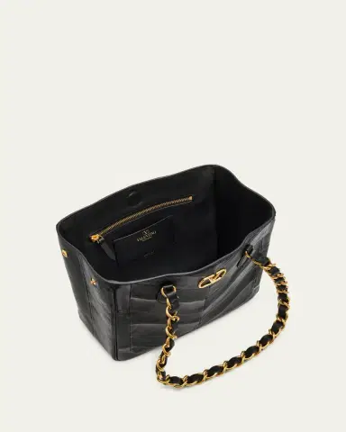 Valentino Garavani Laseine Small Nappa Leather Shopping Bag | Thumbnail 4 Valentino Garavani Laseine Small Nappa Leather Shopping Bag | Thumbnail 4