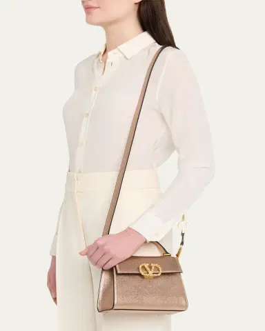Valentino Garavani VSLING Mini Laminated Leather Top-Handle Bag | Thumbnail 2 Valentino Garavani VSLING Mini Laminated Leather Top-Handle Bag | Thumbnail 2