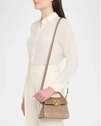 Valentino Garavani VSLING Mini Laminated Leather Top-Handle Bag | Thumbnail 6 Valentino Garavani VSLING Mini Laminated Leather Top-Handle Bag | Thumbnail 6