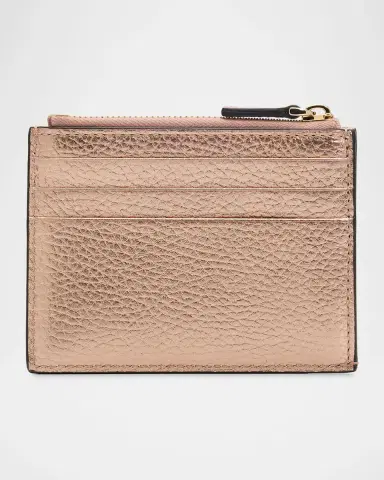 Valentino Garavani Rockstud Calfskin Cardholder with Zip | Thumbnail 4 Valentino Garavani Rockstud Calfskin Cardholder with Zip | Thumbnail 4