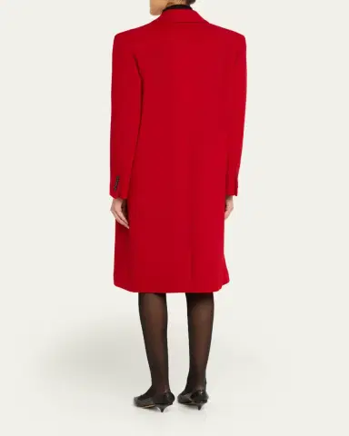 Givenchy Single-Breasted Mid-Length Wool Coat | Thumbnail 3 Givenchy Single-Breasted Mid-Length Wool Coat | Thumbnail 3