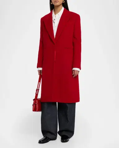 Givenchy Single-Breasted Mid-Length Wool Coat | Thumbnail 8 Givenchy Single-Breasted Mid-Length Wool Coat | Thumbnail 8