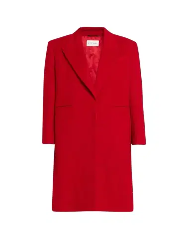 Givenchy Single-Breasted Mid-Length Wool Coat | Thumbnail 1 Givenchy Single-Breasted Mid-Length Wool Coat | Thumbnail 1