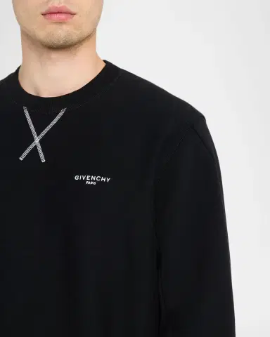 Givenchy Men's Couture Seam Fleece Logo Sweatshirt | Thumbnail 4 Givenchy Men's Couture Seam Fleece Logo Sweatshirt | Thumbnail 4