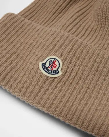 Moncler Ribbed Wool Beanie | Thumbnail 1 Moncler Ribbed Wool Beanie | Thumbnail 1