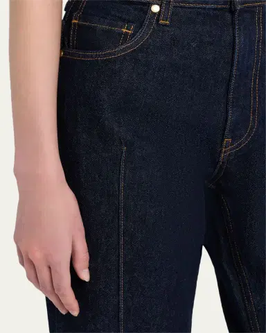 Ulla Johnson The Agatha Straight-Leg Pintuck Jeans | Thumbnail 5 Ulla Johnson The Agatha Straight-Leg Pintuck Jeans | Thumbnail 5