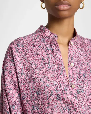 Isabel Marant Harlow Floral Button-Front Blouse | Thumbnail 4 Isabel Marant Harlow Floral Button-Front Blouse | Thumbnail 4