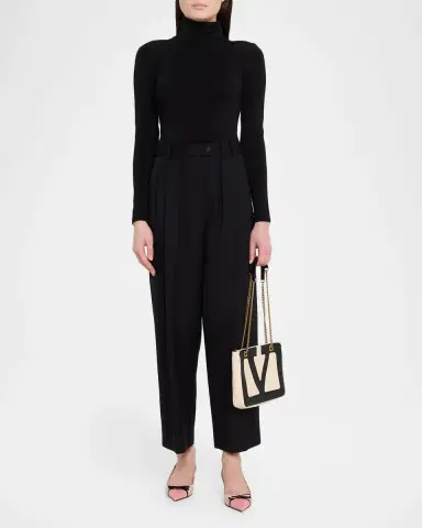 Valentino Garavani Viva Superstar Two-Tone VLOGO Leather Shoulder Bag | Thumbnail 4 Valentino Garavani Viva Superstar Two-Tone VLOGO Leather Shoulder Bag | Thumbnail 4