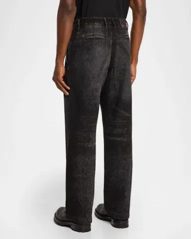 Diesel Men 's D-Eber-FSH6 Straight-Leg Stonewash Denim Jeans | Thumbnail 3 Diesel Men 's D-Eber-FSH6 Straight-Leg Stonewash Denim Jeans | Thumbnail 3