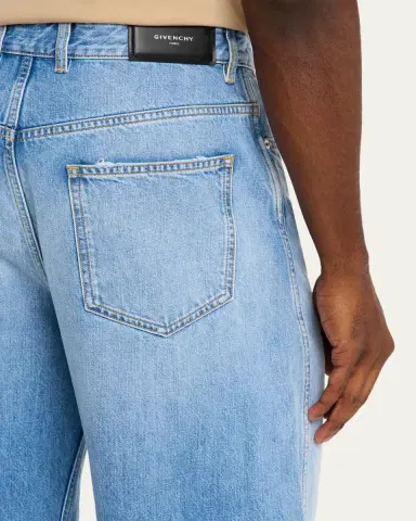 Givenchy Men's Stone-Washed Barrel-Leg Jeans | Thumbnail 5 Givenchy Men's Stone-Washed Barrel-Leg Jeans | Thumbnail 5