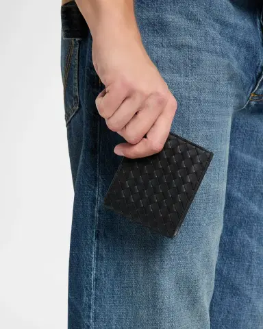 Bottega Veneta Men's Intrecciato Calfskin Bifold Wallet | Thumbnail 2 Bottega Veneta Men's Intrecciato Calfskin Bifold Wallet | Thumbnail 2