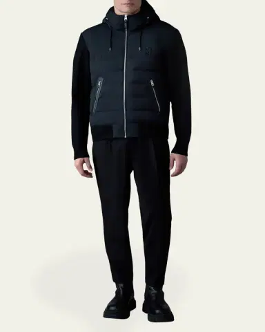 Mackage Men's Andrew-Z Mixed Media Light Down Jacket | Thumbnail 2 Mackage Men's Andrew-Z Mixed Media Light Down Jacket | Thumbnail 2