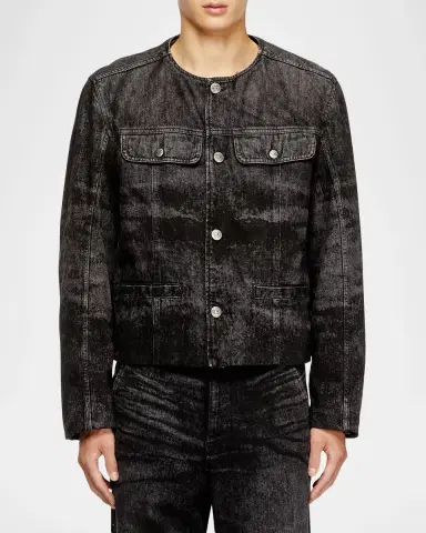 Diesel Men's Denim Cropped Jacket | Thumbnail 3 Diesel Men's Denim Cropped Jacket | Thumbnail 3