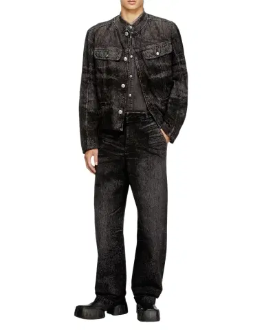 Diesel Men's Denim Cropped Jacket | Thumbnail 1 Diesel Men's Denim Cropped Jacket | Thumbnail 1