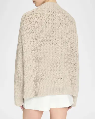 Malo Anna Cashmere Cable-Knit V-Neck Cardigan | Thumbnail 2 Malo Anna Cashmere Cable-Knit V-Neck Cardigan | Thumbnail 2
