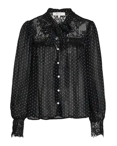 Sea Melody Sheer Polka-Dot Blouse | Thumbnail 1 Sea Melody Sheer Polka-Dot Blouse | Thumbnail 1