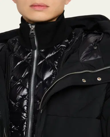Mackage Men's Werner-Z Quilted Down Parka with Removable Bib | Thumbnail 5 Mackage Men's Werner-Z Quilted Down Parka with Removable Bib | Thumbnail 5