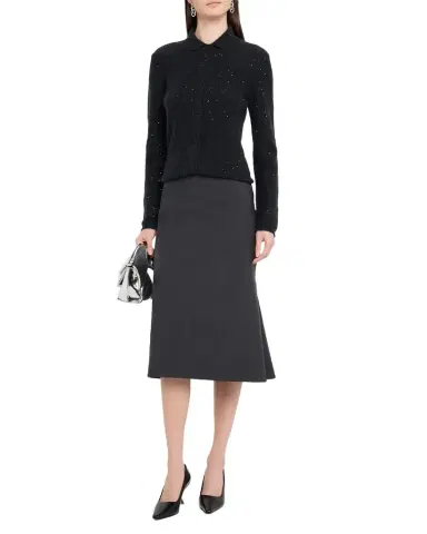 Fabiana Filippi Seamed A-Line Midi Skirt | Thumbnail 1 Fabiana Filippi Seamed A-Line Midi Skirt | Thumbnail 1