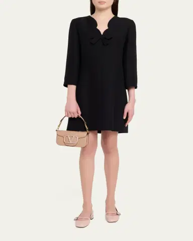 Valentino Garavani Loco Small Leather Top-Handle Bag with Jewel VLogo | Thumbnail 5 Valentino Garavani Loco Small Leather Top-Handle Bag with Jewel VLogo | Thumbnail 5