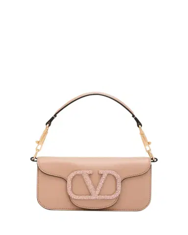 Valentino Garavani Loco Small Leather Top-Handle Bag with Jewel VLogo | Thumbnail 1 Valentino Garavani Loco Small Leather Top-Handle Bag with Jewel VLogo | Thumbnail 1