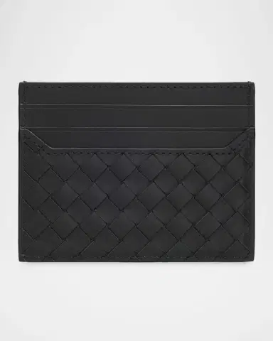 Bottega Veneta Men 's Intrecciato Piccolo Leather Card Holder | Thumbnail 4 Bottega Veneta Men 's Intrecciato Piccolo Leather Card Holder | Thumbnail 4