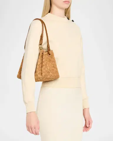 Bottega Veneta Parachute Suede Intrecciato Shoulder Bag | Thumbnail 2 Bottega Veneta Parachute Suede Intrecciato Shoulder Bag | Thumbnail 2