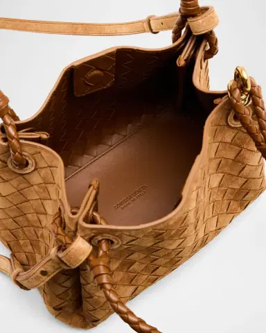 Bottega Veneta Parachute Suede Intrecciato Shoulder Bag | Thumbnail 4 Bottega Veneta Parachute Suede Intrecciato Shoulder Bag | Thumbnail 4
