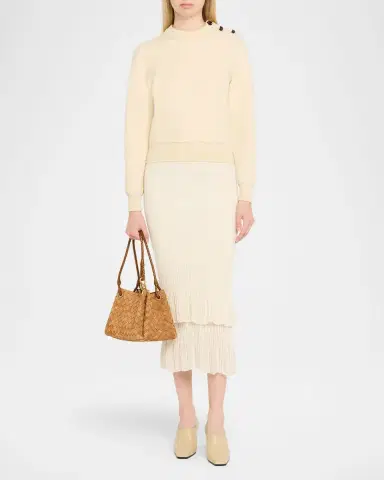 Bottega Veneta Parachute Suede Intrecciato Shoulder Bag | Thumbnail 5 Bottega Veneta Parachute Suede Intrecciato Shoulder Bag | Thumbnail 5