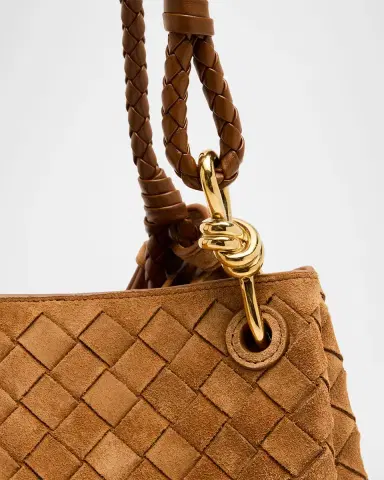 Bottega Veneta Parachute Suede Intrecciato Shoulder Bag | Thumbnail 6 Bottega Veneta Parachute Suede Intrecciato Shoulder Bag | Thumbnail 6