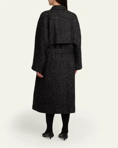 THE ROW Macaria Belted Wool Oversized Coat | Thumbnail 3 THE ROW Macaria Belted Wool Oversized Coat | Thumbnail 3