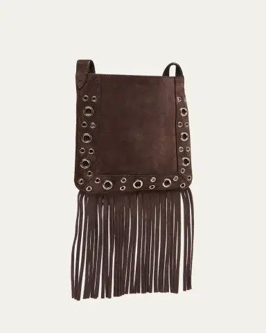 Valentino Garavani Small Studded Fringe Suede Crossbody Bag | Thumbnail 3 Valentino Garavani Small Studded Fringe Suede Crossbody Bag | Thumbnail 3