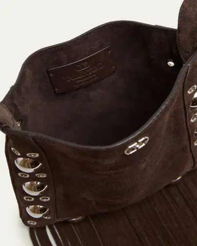 Valentino Garavani Small Studded Fringe Suede Crossbody Bag | Thumbnail 4 Valentino Garavani Small Studded Fringe Suede Crossbody Bag | Thumbnail 4