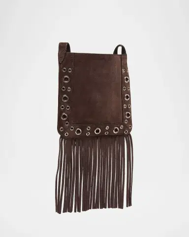 Valentino Garavani Small Studded Fringe Suede Crossbody Bag | Thumbnail 7 Valentino Garavani Small Studded Fringe Suede Crossbody Bag | Thumbnail 7