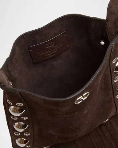 Valentino Garavani Small Studded Fringe Suede Crossbody Bag | Thumbnail 8 Valentino Garavani Small Studded Fringe Suede Crossbody Bag | Thumbnail 8