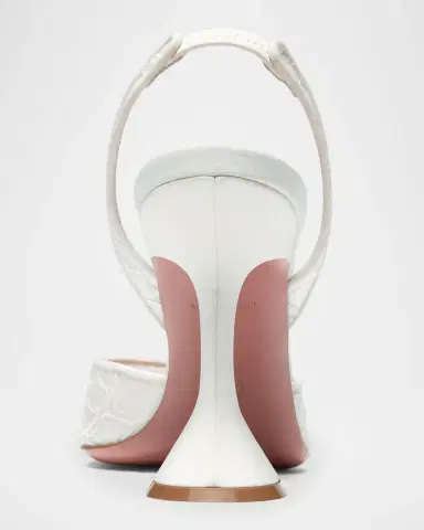 Amina Muaddi Holli Lace Slingback Pumps | Thumbnail 2 Amina Muaddi Holli Lace Slingback Pumps | Thumbnail 2