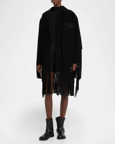 Dolce & Gabbana Fringe Suede Single-Breasted Jacket | Thumbnail 3 Dolce & Gabbana Fringe Suede Single-Breasted Jacket | Thumbnail 3