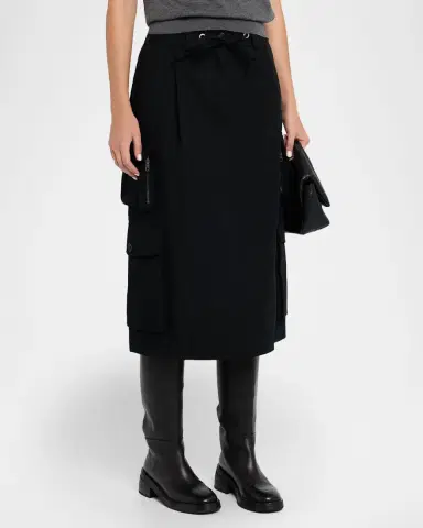 Dolce & Gabbana Drawstring Cotton Midi Cargo Skirt | Thumbnail 3 Dolce & Gabbana Drawstring Cotton Midi Cargo Skirt | Thumbnail 3