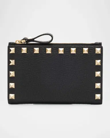 Valentino Garavani Rockstud Leather Card Holder/Coin Purse | Thumbnail 3 Valentino Garavani Rockstud Leather Card Holder/Coin Purse | Thumbnail 3