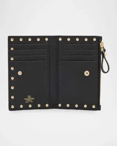 Valentino Garavani Rockstud Leather Card Holder/Coin Purse | Thumbnail 4 Valentino Garavani Rockstud Leather Card Holder/Coin Purse | Thumbnail 4