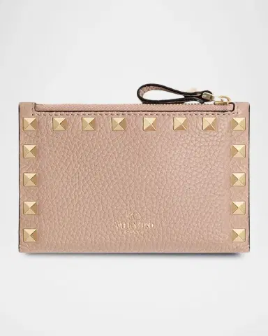 Valentino Garavani Rockstud Leather Card Holder/Coin Purse | Thumbnail 5 Valentino Garavani Rockstud Leather Card Holder/Coin Purse | Thumbnail 5