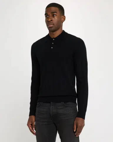 Neiman Marcus en 's Cashmere Rib-Knit Polo Sweater | Thumbnail 4 Neiman Marcus en 's Cashmere Rib-Knit Polo Sweater | Thumbnail 4