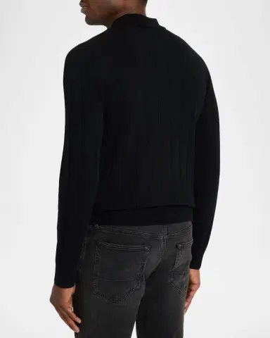 Neiman Marcus en 's Cashmere Rib-Knit Polo Sweater | Thumbnail 7 Neiman Marcus en 's Cashmere Rib-Knit Polo Sweater | Thumbnail 7