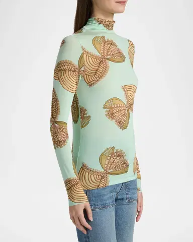 Ulla Johnson Aurelia Jersey Long-Sleeve Turtleneck Top | Thumbnail 3 Ulla Johnson Aurelia Jersey Long-Sleeve Turtleneck Top | Thumbnail 3