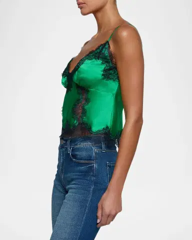 L'AGENCE Kimber Lace-Trim Silk Cami | Thumbnail 5 L'AGENCE Kimber Lace-Trim Silk Cami | Thumbnail 5