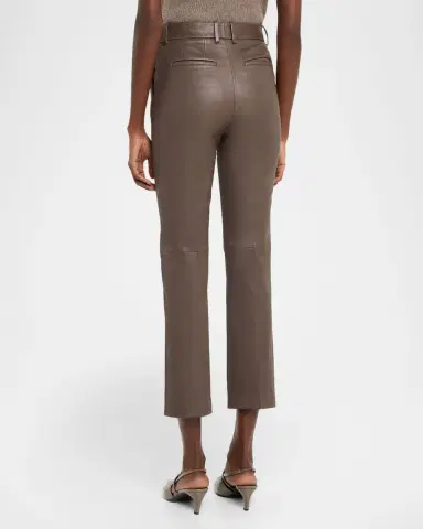 Joseph Coleman Cropped Leather Pants | Thumbnail 2 Joseph Coleman Cropped Leather Pants | Thumbnail 2