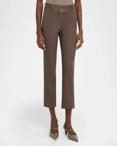 Joseph Coleman Cropped Leather Pants | Thumbnail 3 Joseph Coleman Cropped Leather Pants | Thumbnail 3
