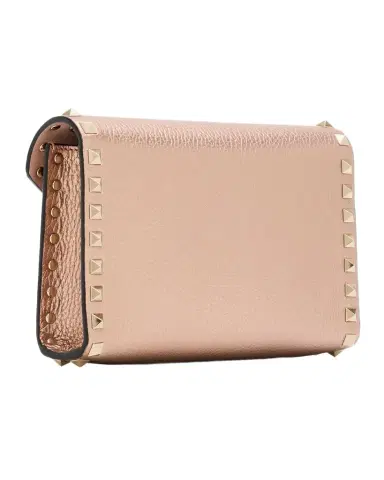 Valentino Garavani Rockstud Metallic Calfskin Leather Mini Clutch Bag | Thumbnail 1 Valentino Garavani Rockstud Metallic Calfskin Leather Mini Clutch Bag | Thumbnail 1