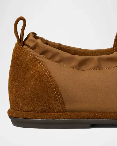 Tory Burch Ballet Suede and Nylon Low-Top Sneakers | Thumbnail 4 Tory Burch Ballet Suede and Nylon Low-Top Sneakers | Thumbnail 4